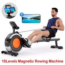 Magnetic Rowing Machine Rower with LCD Monitor Home Gym Fitness Cardio Workout