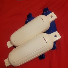 BOAT FENDER 4x blue white 16"