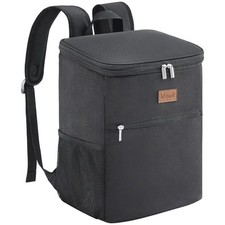 24L (30-Can) Soft Cooler Backpack Thermal with Hard Liner, Large (Black)