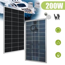 200W 12V Bifacial Solar Panel Kit with Mounting Brackets Caravan RV camper Van