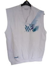 Vintage Adidas 1980s Stefan Edberg Pullover Sleeveless Tank Top Gilet Vest 40/42