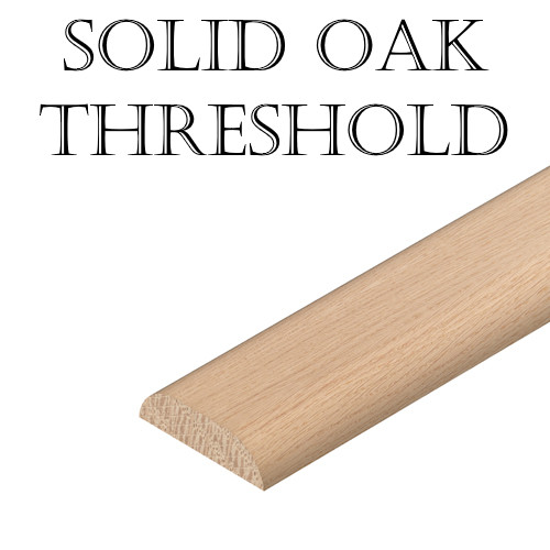 Solid oak flat threshold - flat,