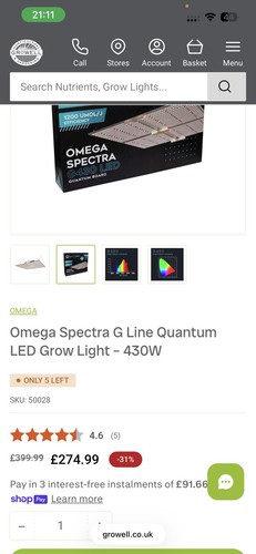Hydroponics omega spectra - omega,