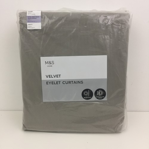 Velvet eyelet curtains - m&s,