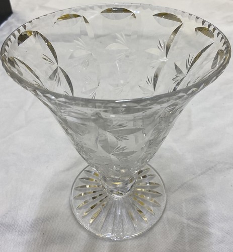 Vintage cut crystal flared - cut,