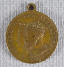 ANTIQUE GLASGOW EXHIBITION 1901 KING EDWARD VII MEDAL PENDANT SOUVENIR