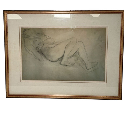 Vintage framed figure study - vintage,