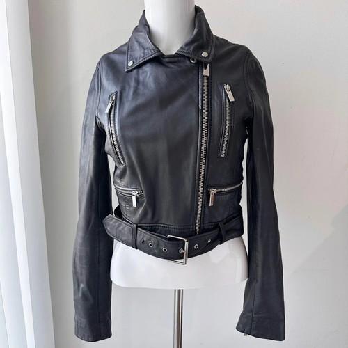 Karen millen real lamb - , leather