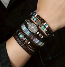 Leather Bracelets X6 Leather Bohemian Fashion Design Western Design