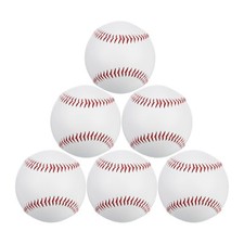 6Pcs Baseball 9" Baseballs Soft Bulk Training Baseball Unmarked Baseballs New