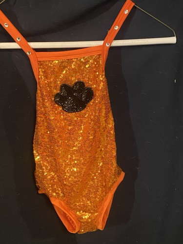 Girls orange black sequin - girls,