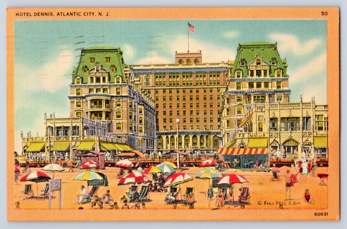 Atlantic city beach scene - nj,