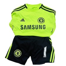 Chelsea FC Goalkeeper Kit Boys Size 9-10 Years CECH Shirt and Shorts set green