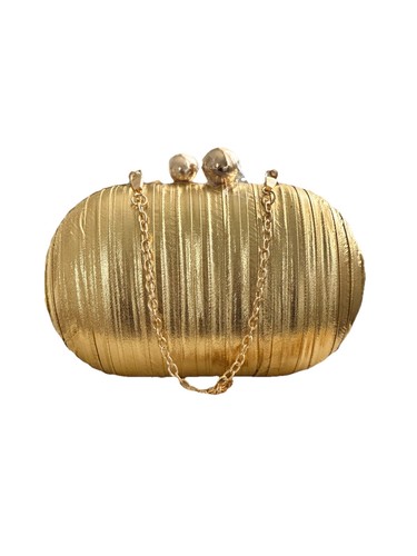 Luxury gold clutch bag satin - gold,