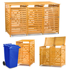 WHEELIE BIN STORAGE SINGLE DOUBLE TRIPLE STORE SHED FOR RECYCLING OUTDOOR GARDEN