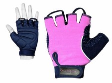 EVO Ladies Pink Gym Gloves Weightlifting strap Cycling Wheelchair workout wraps