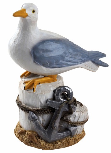Seagull with anchor post - seagull,