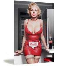 COCA COLA Marilyn Monroe Metal Tin Plaque Signs Poster Print Gil Elvgren ccmm24