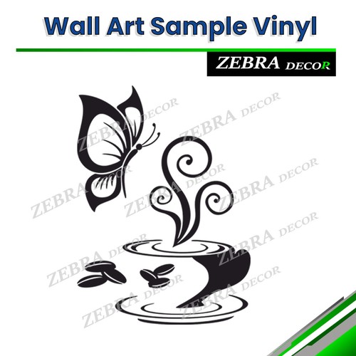 Coffee wall stickers - stickers, butterfly