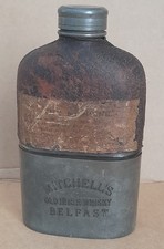 Very Rare Antique MITCHELL'S OLD IRISH WHISKEY, BELFAST Hip Flask