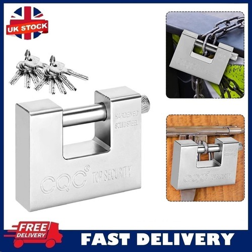 Armoured padlock 84mm 5 key - padlock,