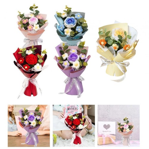 Knitted flower crochet - knitted,