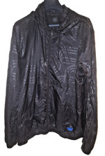 ADIDAS 3 STRIPES LIGHTWEIGHT WINDBREAKER BLACK MENS HOODED JACKET SIZE XXXL