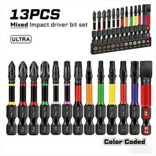 13PCS Impact Screwdriver Bits