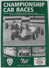 BRANDS HATCH 5 Aug 1990 Championship Car Races A4 Official Programme
