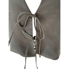 Primark Black Cropped Tie-Front Vest Top – Size L