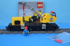 LEGO Set 7814 - *RARE* Crane Wagon & Container for 4.5v/12v Train + INSTRUCTIONS