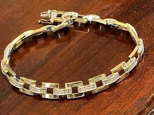 Heavy fine 9ct gold - heavy, diamond