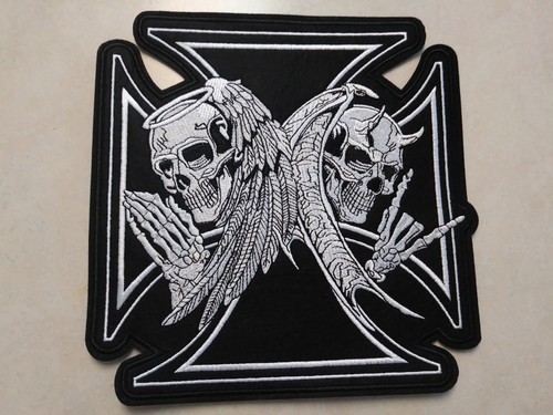 Twin skulls iron cross - 1,