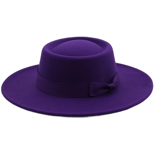 Dome felt hat with - with, wide
