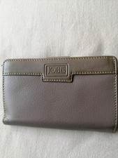 JOBIS WOMEN'S TAUPE LEATHER MEDIUM SIZED WALLET PURSE
