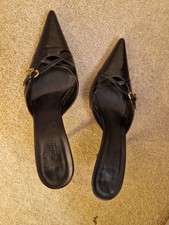 Gucci Black Mules with GG logo