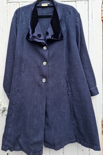 The linen press navy blue - linen,