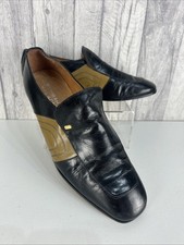 ROMBAH WALLACE Leather Blac Slip On Penny Loafer Shoes Size 9/43 Made In England