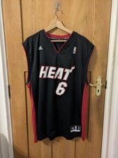 Adidas NBA #6 Lebron James Miami Heat Jersey XL