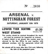 TICKET: Arsenal v Nottingham