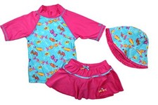 Girls UV SKINZ 3 Pc SWIMMING
