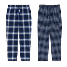 New Mens Pyjama Bottoms Brushed Cotton Flannel PJ Lounge Pants - Ex Famous Store