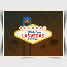 METAL SIGN PLAQUE WELCOME TO LAS VEGAS casino poker bar shed garage man cave