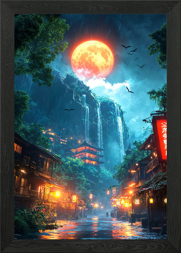 Japanese night landscape
