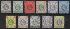 HONG KONG 1903 SINGLE CROWN CA WATERMARK SET TO £1. MH/HMH. SG. 62 - 72.  (E749)