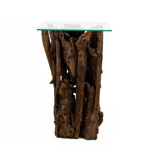 Teak lamp table side - /,