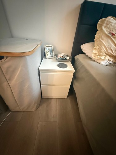 White ikea bedside table - white,