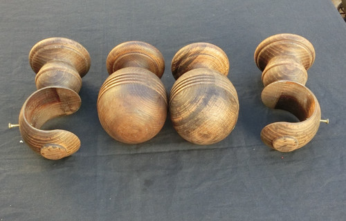 Large wooden 65mm curtain pole - 65mm,