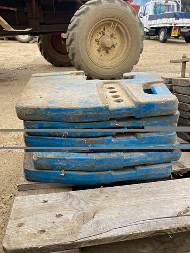 Blue metal tractor wheel - blue,