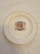 Coronation Queen Elizabeth Tea Plate 1953 Staffordshire Pottery